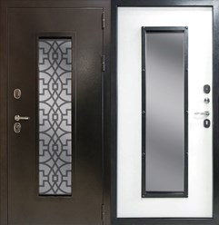 Камила входная дверь для коттеджа со стеклопакетом и ковкой -38700руб