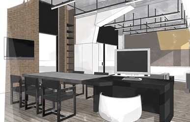 Дизайн фронт-офиса для проектно-строительного бюро в центре дизайна ARTPLAY