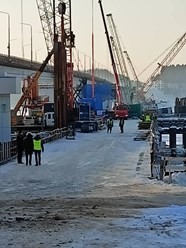Участие в строительство моста через Каму в Перми