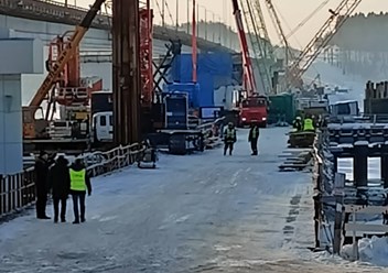 Участие в строительство моста через Каму в Перми