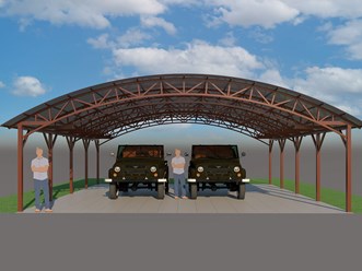 Навес арочный из поликарбоната