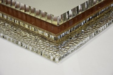 Алюминиевая сотовая панель с различными материалами внешней отделки