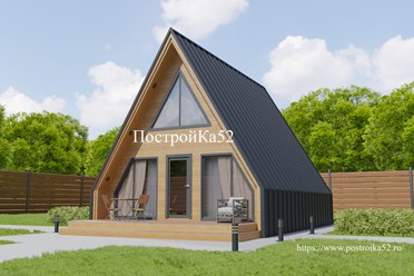 А-фрейм дома в Нижнем Новгороде от строительной компании ПостройКа52. Дом шалаш в нижегородской области под ключ.
