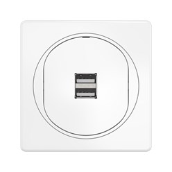 Розетка скрытой установки CADUCEUS ALING EON USB тип A для зарядки устройств, двойная, 2,1А, 5В=, 250В~