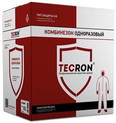 Одноразовый защитный комбинезон Tecron Pro. Упаковка - 25 комбинезонов