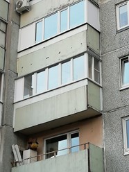 Остекление балкона в 9 этажном панельном доме Омск