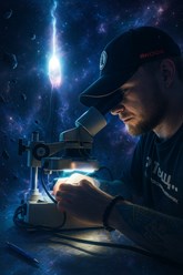 Точечная пайка под микроскопом