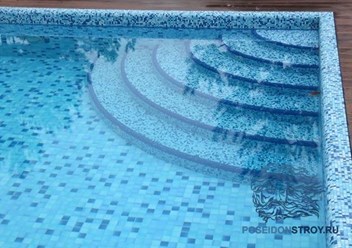 Бассейн от Посейдонстрой с отделкой мозаикой 1*1 см