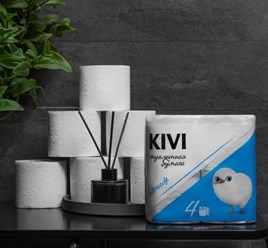 Бумага туалетная KIVI белая 2-сл 4 рулона