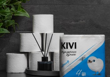 Бумага туалетная KIVI белая 2-сл 4 рулона