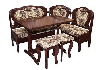 Кухонный уголок Мишель ( орех / ткань). АКЦИЯ 12000 рублей за комплект.