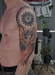 Японская татуировка. Феникс.