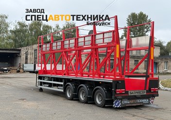 Панелевоз SAT197. Полуприцеп предназначен для перевозки панелей, строительных плит, металла и длинномерных грузов.