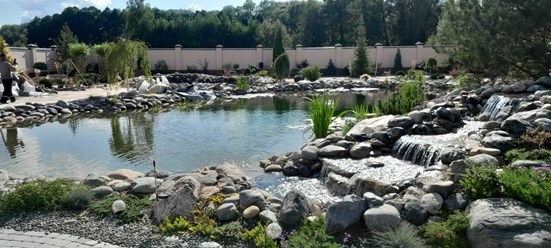 Ландшафтные работы на частном водоеме