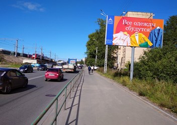 Магистральный щит (билборд)  6х3 м. Петрозаводск, ул. Шотмана, д. 20