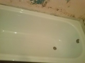 Железная ванна после покрытия