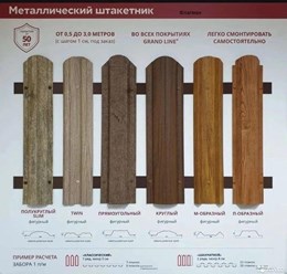 Виды Металлического штакетника