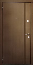 Линия – стальная дверь, строгий дизайн делает уместным монтаж двери при выборе разных стилей интерьера квартиры – от исторических до современных. Правильная геометрия линий добавляет изюминку .