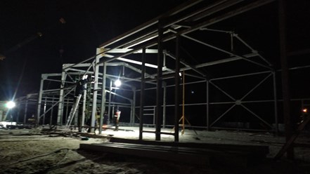 Сборка металлоконструкций, монтаж сэндвич-панелей.
поселок Тарко-Сале