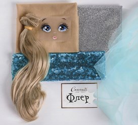 Наборы для шитья. Интерьерная кукла. Такая кукла будет отличным подарком близким и друзьям. В набор для шитья входит всё необходимое: ткань, выкройки, декор, волосы, инструкция.