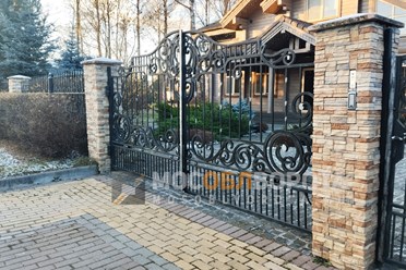 Кованые ворота с калиткой, КП Истринский район