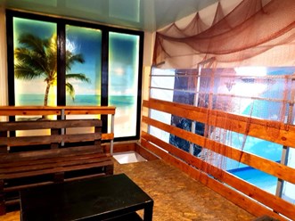 Зона отдыха в бане/сауне.