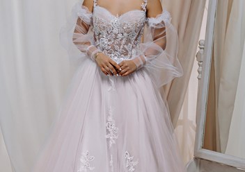 Свадебное платье с рукавами Бохо