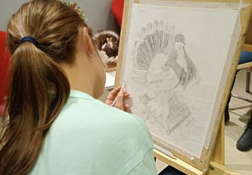 На занятиях по рисунку