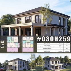 #озон259 - индивидуальный проект двухэтажного дома ИЗ ГАЗОБЕТОНА общей площадью 259 м2 с шатровой кровлей...