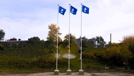 оформление флагами промышленной площадки