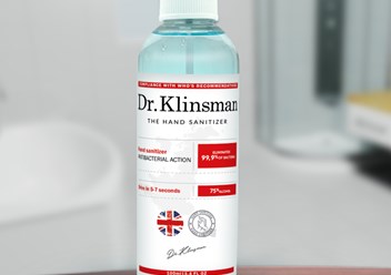 Спиртовой антисептик для рук 100мл / Dr. Klinsman / Кожный спрей санитайзер / Антибактериальный жидкий дезинфектор /распылитель для обработки поверхностей