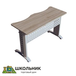 Парта на металлокаркасе для учеников. В комплекте идут 2 крючка для портфелей