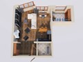 3D-моделирование 1комнатной квартиры