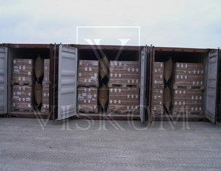 Крепление груза в контейнере для морских перевозок надувными пакетами