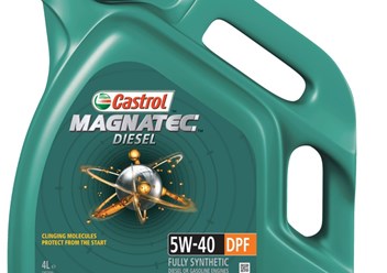 Полусинтетическое моторное масло Castrol Magnatec 5W-40, предназначенное для использования в дизельных двигателях автомобилей с турбонаддувом и без него.