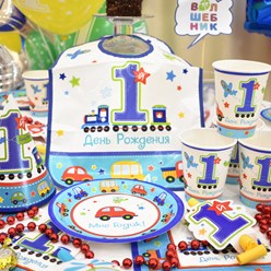 Сервировка праздничного стола на первый день рождения - годовасие мальчика
