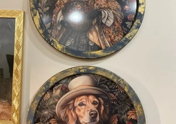 Картина handmade из ткани с принтами в стиле модерн — элегантный акцент для стен. Создайте панно для уютного декора. Вдохновение и ткани на сайте ARTGARDEN.
