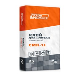 Клей изготовлен из высокомарочного портландцемента, кварцевого песка (фракция 0-0,63 мм), минерального наполнителя и комплекса модифицирующих добавок. Применяется только для внутренних работ.