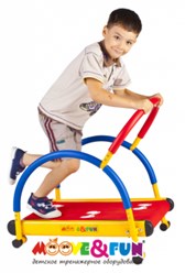 Яркие детские кардио тренажеры Moove&amp;Fun. Беговые дорожки, велотренажеры, гребные тренажеры, степперы, твистеры, ходики.