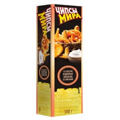 Чипсы "МИРА" со вкусом жареных лисичек со сметаной 100 гр.