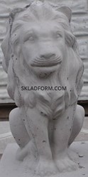 форма для бетонного сидячего льва