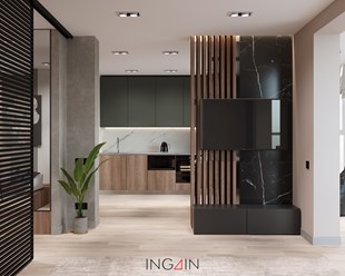 Project "Perfection" - дизайн двухкомнатной квартиры 53 м2 в Хабаровске. Студия дизайна интерьеров INGAIN