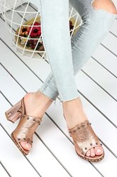 Женские блестящие шлепанцы