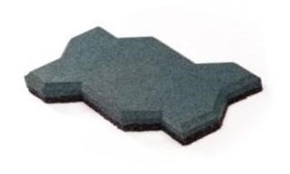 Различные формы резиновой плитки для территории дома