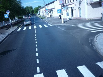 дорожная разметка ООО "Нева Знак" в г. Приозерск, 2010г.