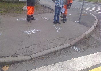 перед строительством светофорного объекта ООО "Нева Знак" г. Пушкин, Оранжерейная ул.