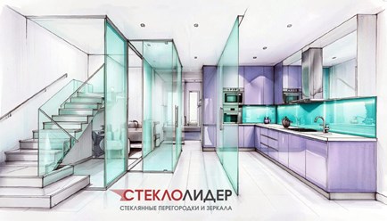 Стеклянные перегородки и зеркала для широкого спектра применения в доме и офисе.