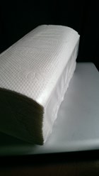 Листовые полотенца 22х23 см., V-сложение, 25гр., белые, целлюлоза 100%, 20шт/кор.