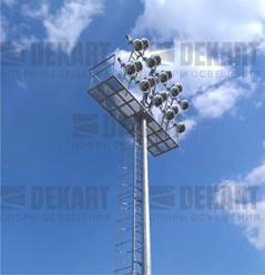 Мачта освещения со стационарной короной