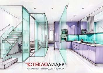 Стеклянные перегородки и зеркала для широкого спектра применения в доме и офисе.